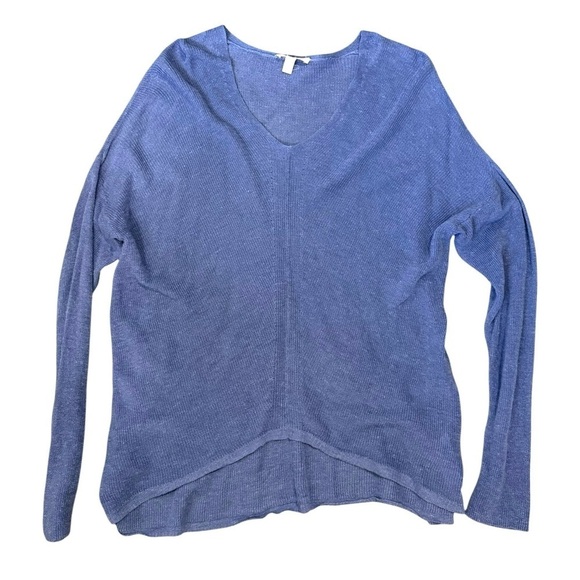 Eileen Fisher Tops - Eileen Fisher Linen Blend Tunic Top Lightweight, Size Medium Blue